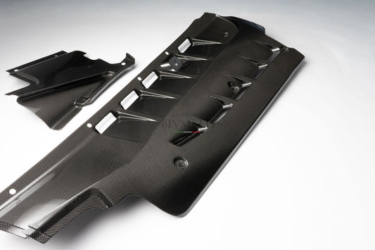 4x Ferrari F430 Coupe Carbon Motorraumabdeckung Verkleidung