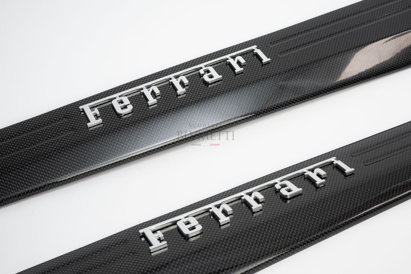 Ferrari 458 Carbon Einstiegsleiste link & rechts mit Aufschrift