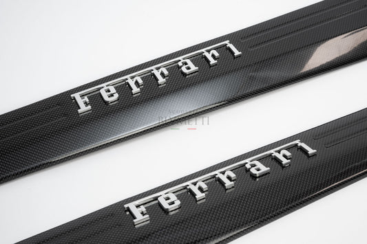 Ferrari 458 Carbon Einstiegsleiste link & rechts mit Aufschrift