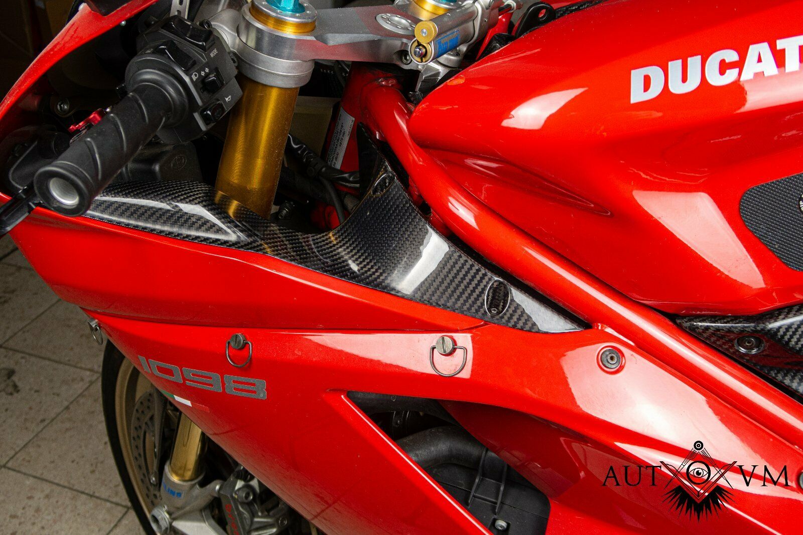Ducati 1098 1198 848 RAM Air Carbon Seitenteile Abdeckung Cover