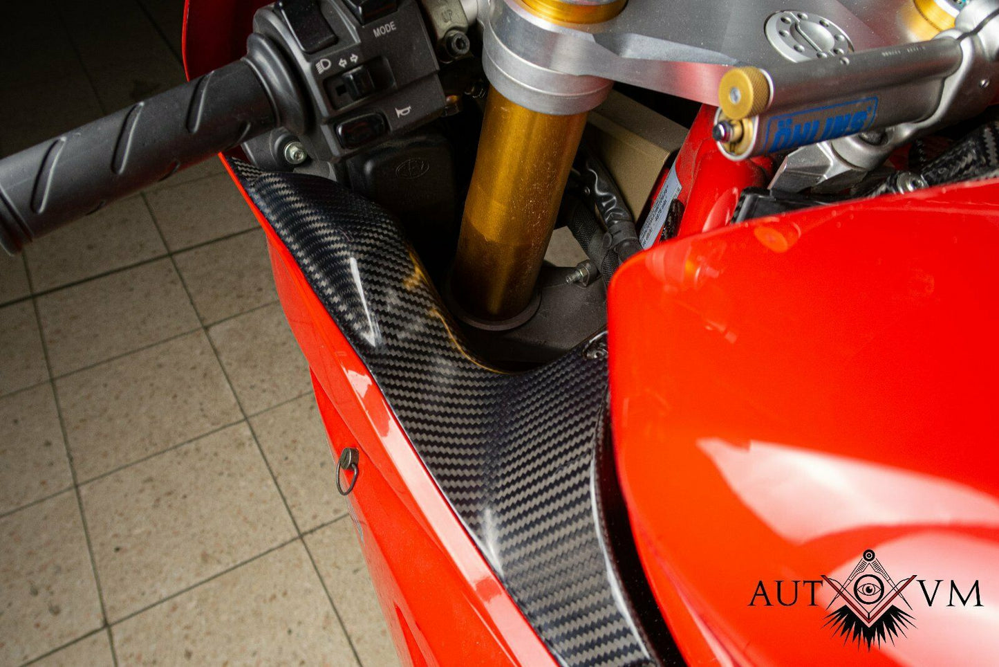 Ducati 1098 1198 S 848 RAM Air Carbon Seitenteile Abdeckung Cover