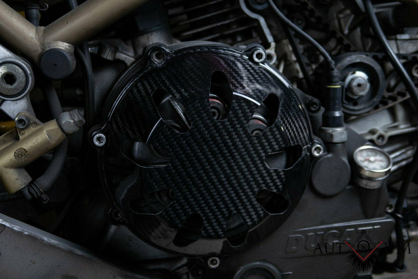 Ducati Tuningteile Kupplung Clutch Cover Carbon Offen 5