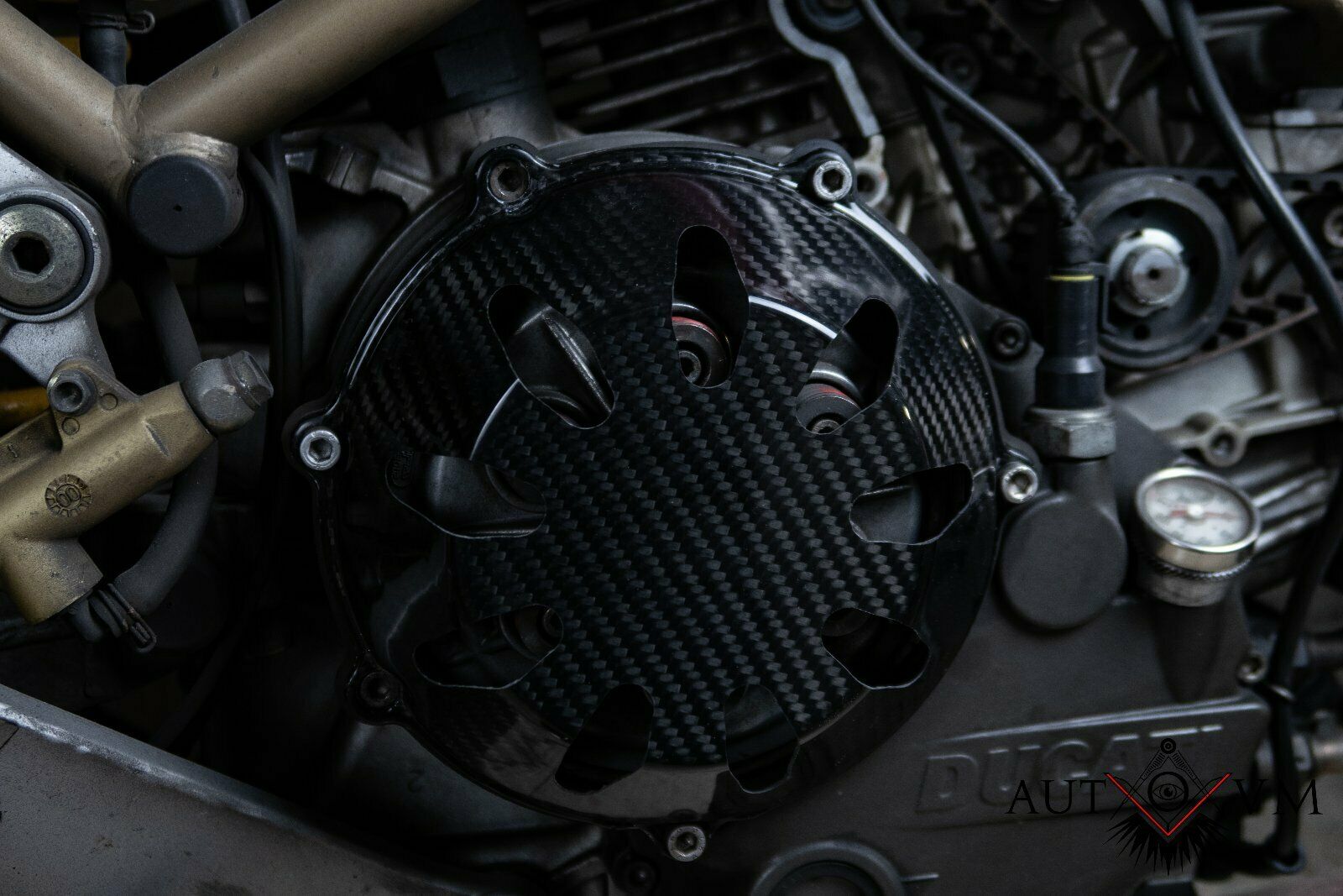 Ducati Tuningteile Kupplung Clutch Cover Carbon Offen 5